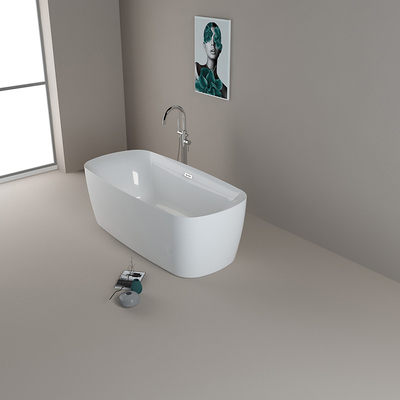 170x80x58cm Acrylic Soaking Tub Dengan Center Drain
