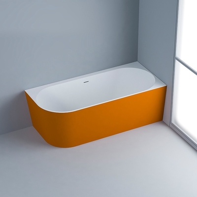 Matt Brown Long Lasting Soaking Bathtub Merah Bahan Akrilik Murni