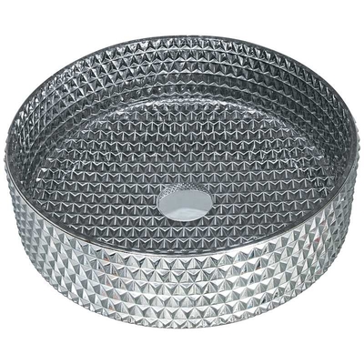 Wastafel Kristal Krom Selesai Wastafel Kamar Mandi Elegan Vanity Countertop