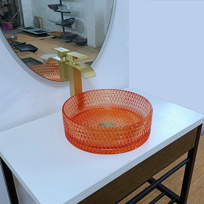 Kamar Mandi Kapal Wastafel Mangkuk Kaca Desain Italia Meja Meja Meja High End Wastafel
