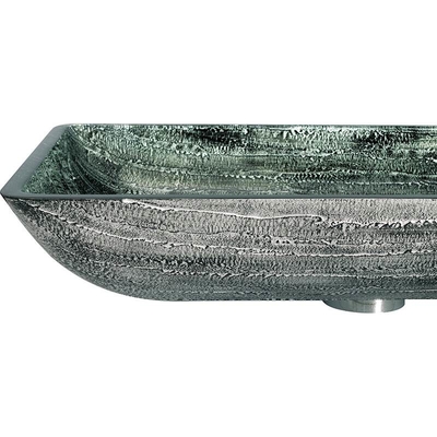 Wastafel Kamar Mandi 12mm 16,5 Inch Art Persegi Panjang Kaca Tempered Mangkuk Wastafel