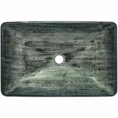 Wastafel Kamar Mandi 12mm 16,5 Inch Art Persegi Panjang Kaca Tempered Mangkuk Wastafel