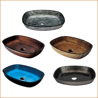 45mm Tiriskan Wastafel Tangan Terbaru 40mm Panjang Wastafel Kapal Persegi Panjang Besar