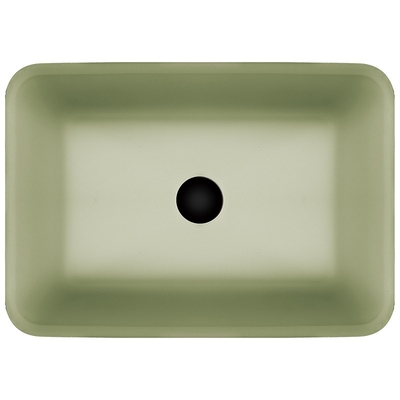105mm 330mm Counter Top Bowl Wastafel Kamar Mandi Hijau Muda Putih Persegi Panjang
