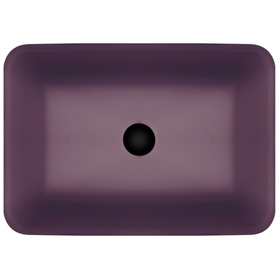 Wastafel Kamar Mandi Rectangular Acid Matt Purple Glass Countertop