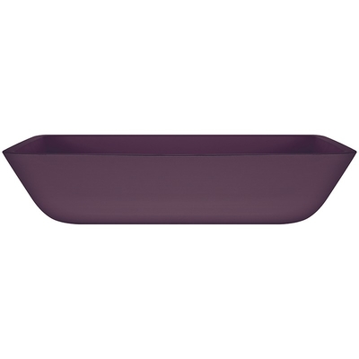 Wastafel Kamar Mandi Rectangular Acid Matt Purple Glass Countertop