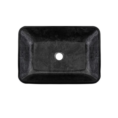 Wastafel Kamar Mandi Hijau Tua 18 Inch Grey Onyx Handmade Rectangular