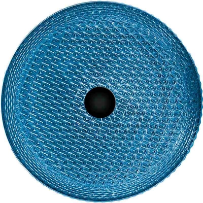 Wastafel Kaca Modern Biru Disadur, Wastafel Kapal Kaca Biru