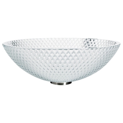 Super Clear Glass Vanity Sinks Mangkuk Kamar Mandi Ukiran CNC Transparan