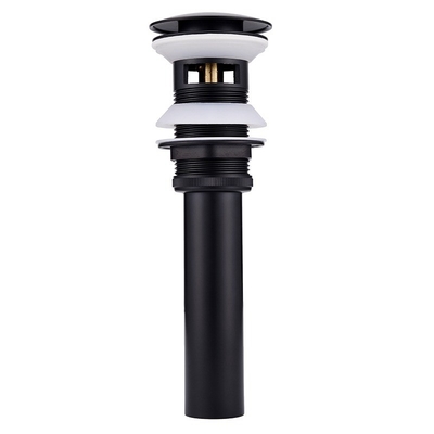 Pop Up Water Brass Waste Drain Pump Faucet Sink Basin Wastafel Matt Black Finish