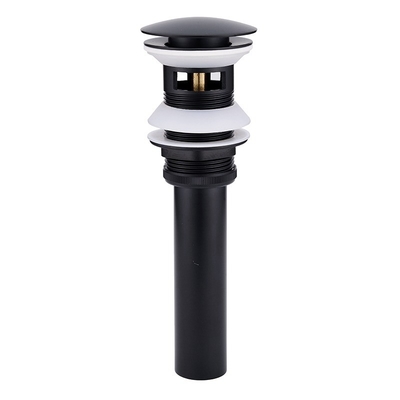 Pop Up Water Brass Waste Drain Pump Faucet Sink Basin Wastafel Matt Black Finish