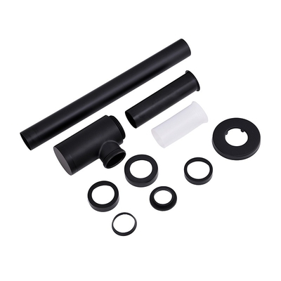 Aksesoris Wastafel Perangkap Botol Siphon Bulat, Drain Wastafel Matt Black P Trap