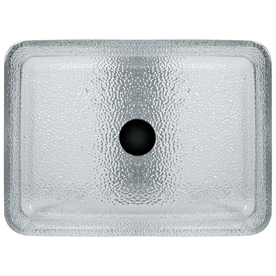 330mm 460mm Kamar Mandi Baskom Meja Atas Celah Kaca Die Casting Kristal Jelas