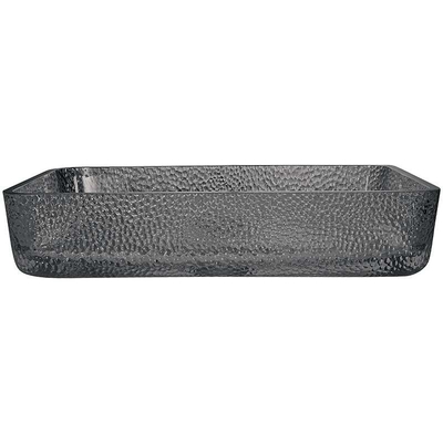Wastafel Wastafel Persegi Panjang Abu-abu Berasap Kamar Mandi Halus 105mm