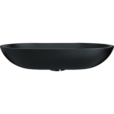 Wastafel Kapal Berbentuk Hitam Oval, Kamar Mandi Anti Karat