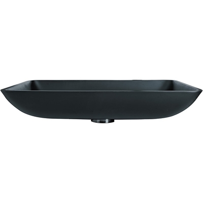 Wastafel Kamar Mandi Acid Matt, Wastafel Kaca Bulat Kaca Tempered Hitam