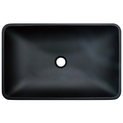 Wastafel Kamar Mandi Acid Matt, Wastafel Kaca Bulat Kaca Tempered Hitam