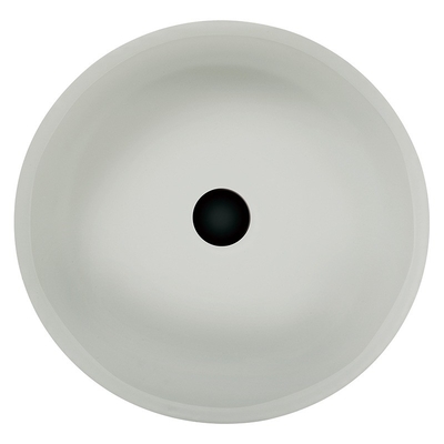 Mangkuk Baskom Kaca Tinggi 110mm, Panjang 420mm, Wastafel Kapal Putih Bulat Bertekstur