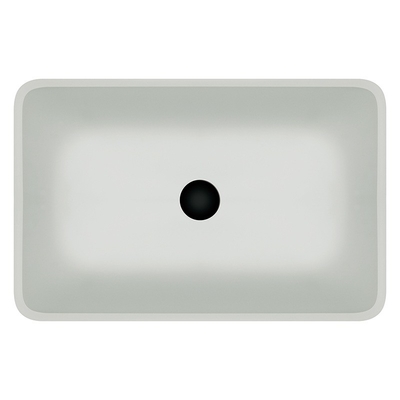 Wastafel Kamar Mandi Berpernis 18 Inch Kaca Tempered Wastafel Persegi Panjang Putih