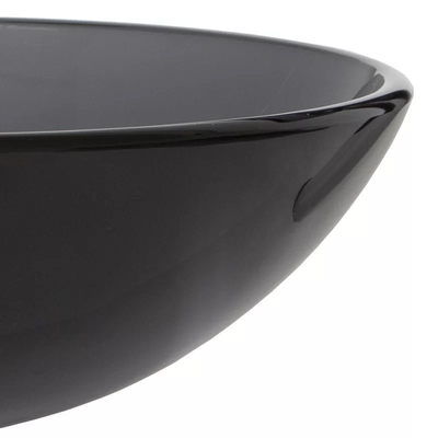 Wastafel Meja Melingkar Buatan Tangan Kaca Tempered Grey Vessel Wastafel Kamar Mandi