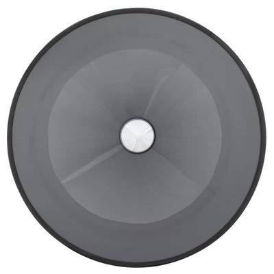 Wastafel Meja Melingkar Buatan Tangan Kaca Tempered Grey Vessel Wastafel Kamar Mandi