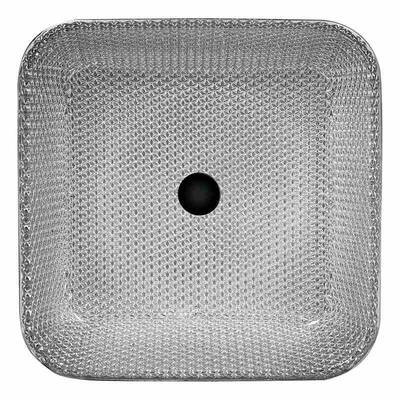 Shinning Square Countertop Wastafel Kamar Mandi Chrome Dilapisi Berwarna Wastafel Tangan