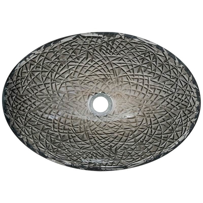 Mangkuk Wastafel Kamar Mandi Chrome Di Atas Counter Oval Silver Modern Crystal