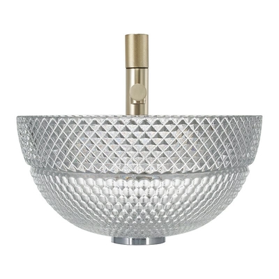Wastafel Kaca Bening Kristal Calathiform Kamar Mandi Countertop Sinks