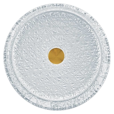 Gaya Eropa Round Glass Vessel Basins Ice Ridge Crystal Clear Wastafel