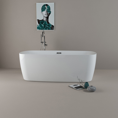 170x80x58cm Acrylic Soaking Tub Dengan Center Drain