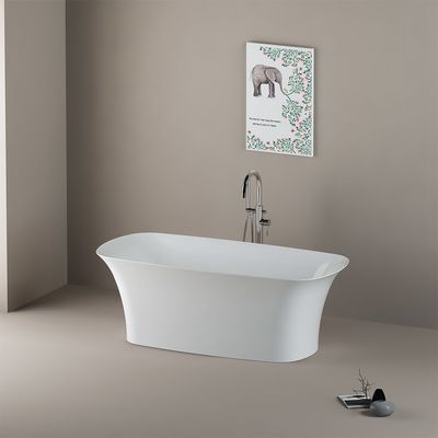 Merah berkilau berdiri bebas bak mandi kamar mandi renovasi pusat pembuangan penempatan