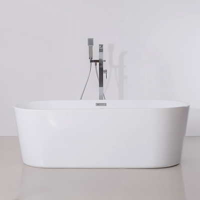 Bak Mandi Acrylic Putih yang Tidak Berlubang Untuk Kamar Mandi