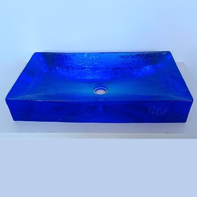 Kaca Kaca Kamar Mandi Cuci Baskom Biru Langit Warna 40KG Berat Tangki wastafel
