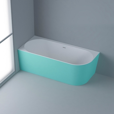 Matt Brown Long Lasting Soaking Bathtub Merah Bahan Akrilik Murni