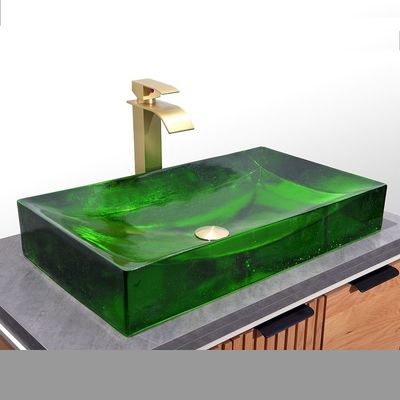 Dekorasi kolam renang kaca bersalut 1 lubang untuk kamar mandi yang bergaya