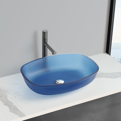 Bentuk Melon Musim Dingin Matt Black Vessel Vanity Basin Tidak ada overflow Tidak ada lubang keran lubang tunggal
