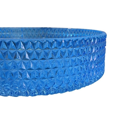 Putaran 120mm Kamar Mandi Wastafel Kaca Jenis Berlian Kristal Warna Biru