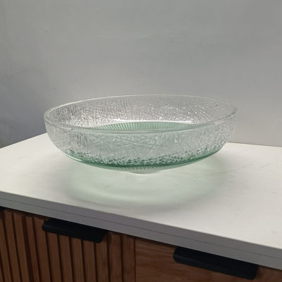 Lemparan halus Basin Kapal Kaca Desain kontemporer Tidak ada lubang Pemasangan keran